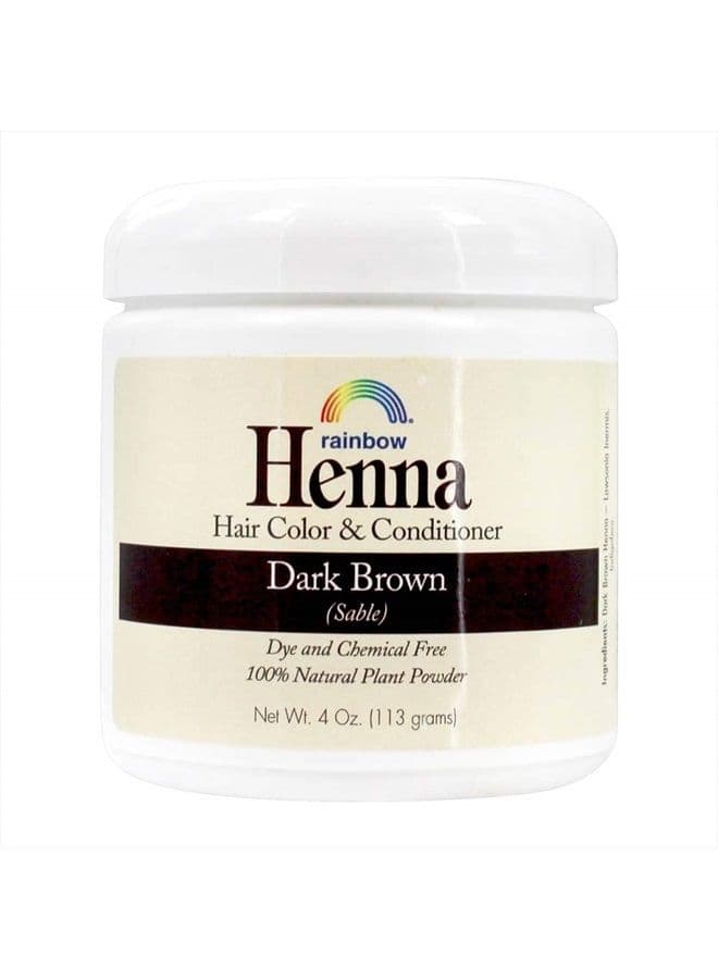 RAINBOW RESEARCH Dark Brown Henna - 4 oz.