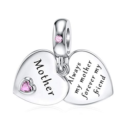 DALARAN Mother Charms for Pandora Bracelet Mom Love Heart Dangle Charms Mother's Day Chrismas Present for Women