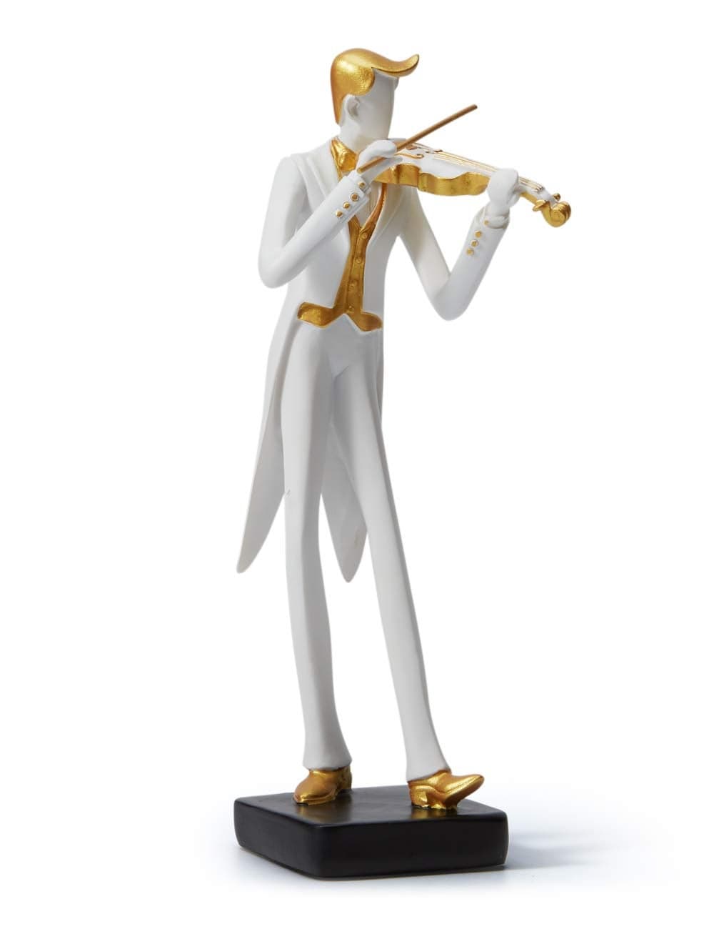 HAUCOZE Music Decor Statue Musician Figurine Oboe Sculpture Piano Gifts Home Arts Polyresin 10inch