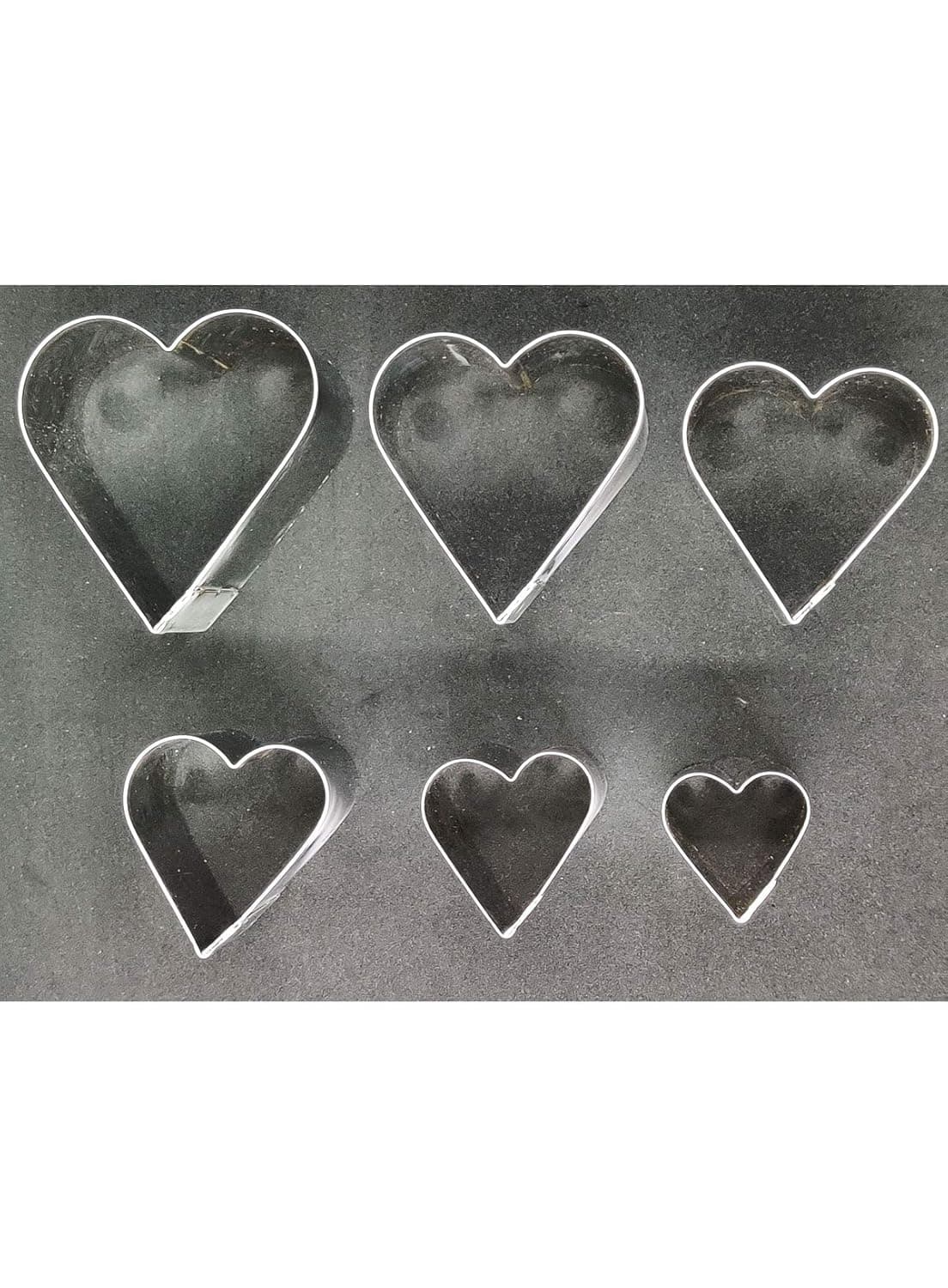 Cake Decor 6Pcs Heart Shape Stainless Steel Cookie Cutter Cutter Bakeware Mould Biscuit