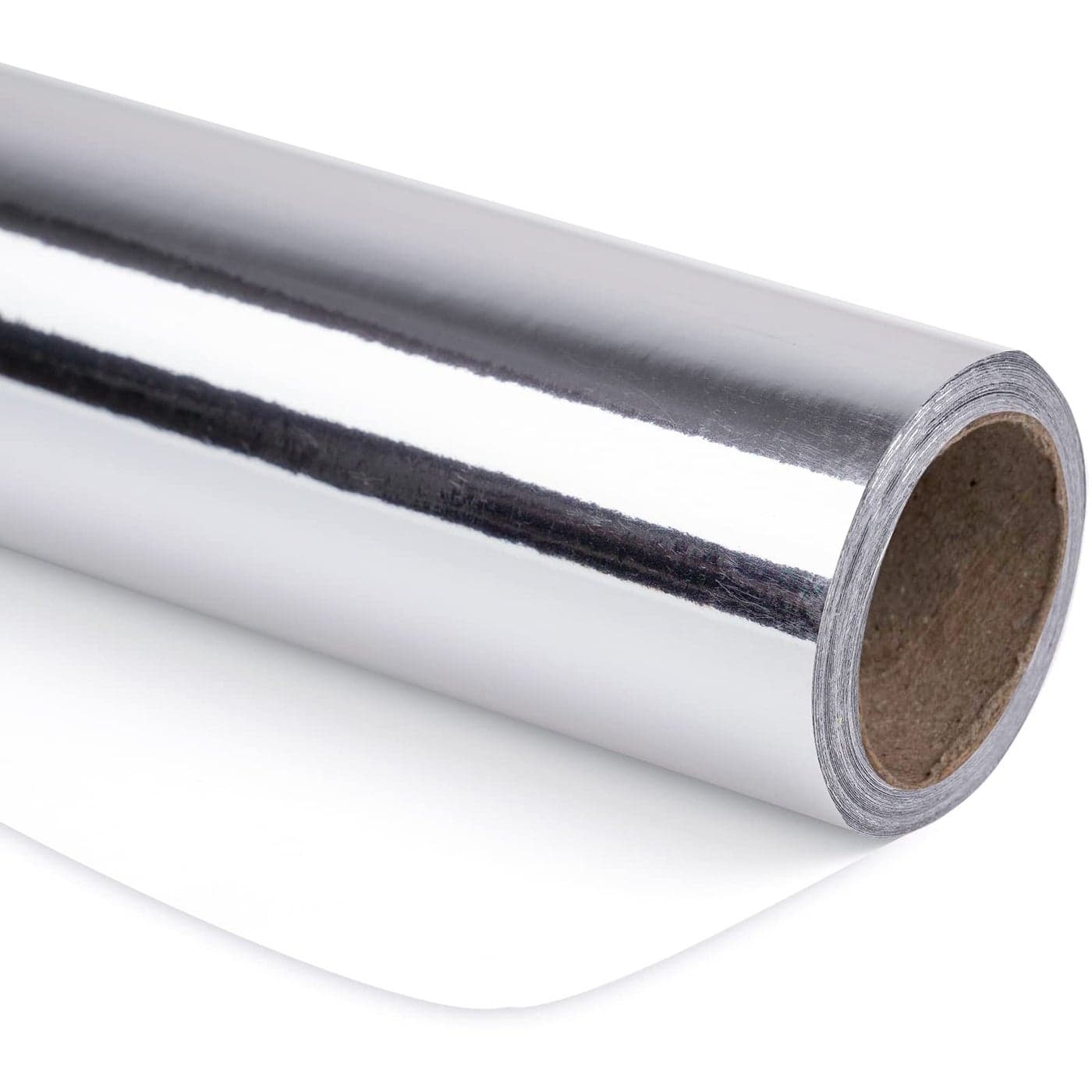 RUSPEPA Silver Metallic Wrapping Paper - Solid Color Paper Perfect for Wedding, Birthday, Christmas, Baby Shower - 17 Inches X 32.8 Feet