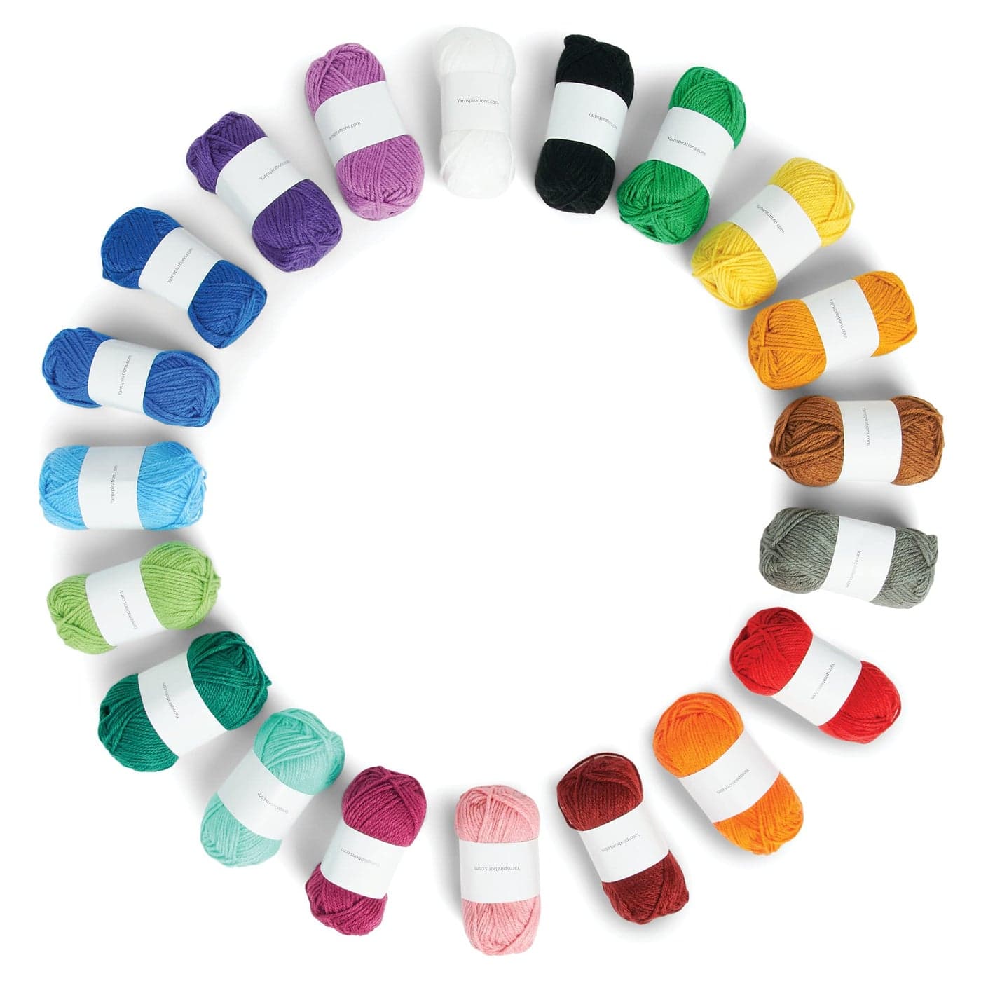Caron Little Crafties 20 Assorted Acrylic Yarn Skeins 63yd Each for Knitting and Crochet Projects Multipack Starter Kit