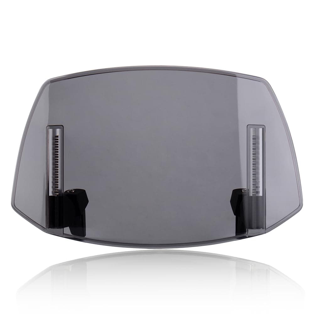 Motorcycle Windshield Extension Small Windshield Extender Adjustable Clip on Windscreen Spoiler Deflector Universal Fit Smoke
