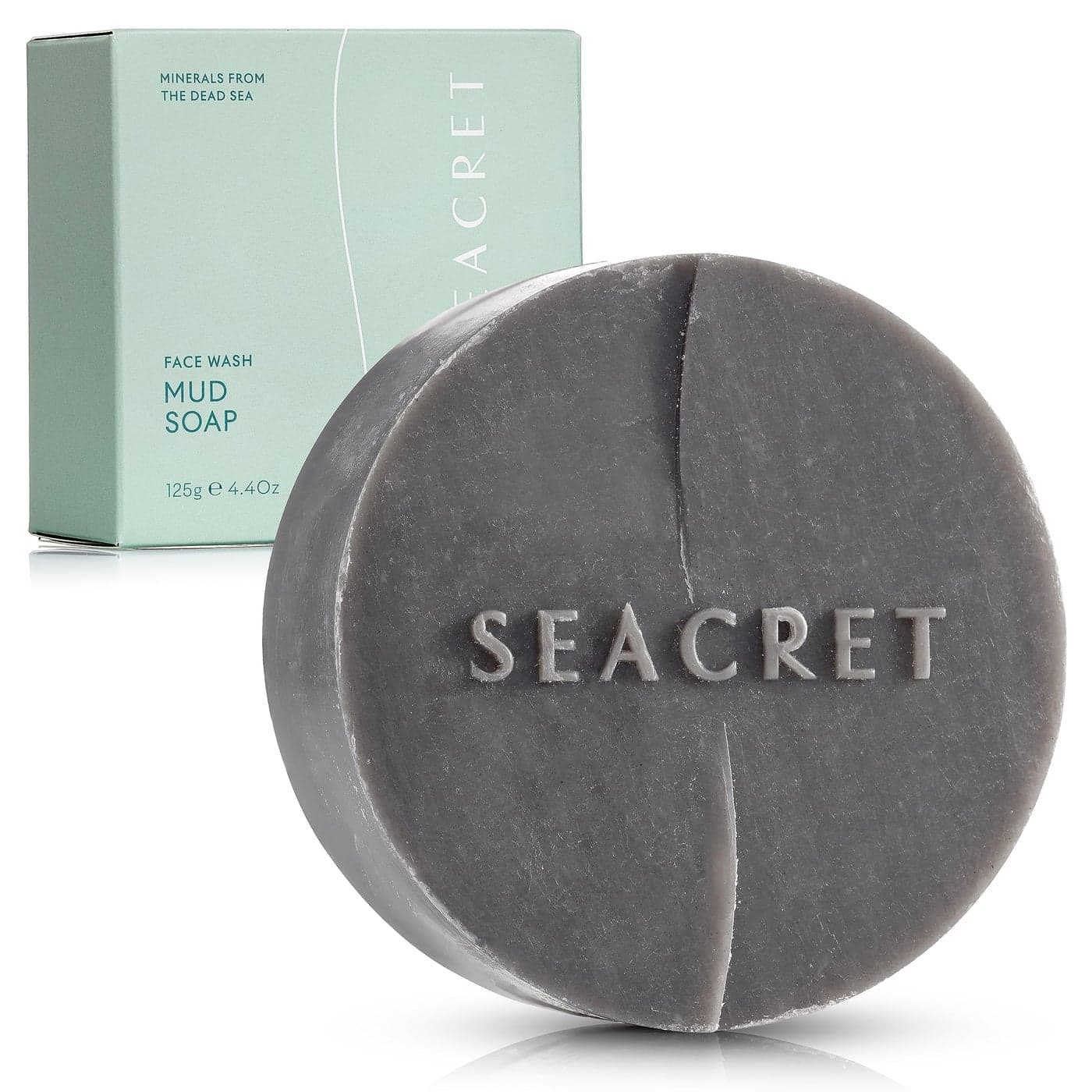 SEACRET MUD SOAP BAR AllNatural Black Mud Bar Soap Enriched with Guinness Kernel Oil Witch Hazel Sea Salt for Cleaning Exfoliating Detoxifying Face Body Normal to Oily Skin 44 Oz