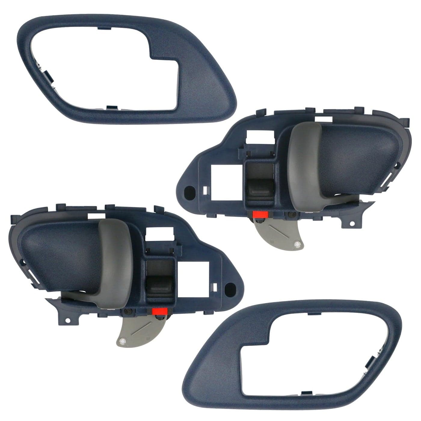 APPERFiT Interior Door Handle wBezel Kit Blue Compatible with 19952002 Chevy Chevrolet GMC Truck C1500 C2500 C3500 K1500 K2500 K3500 Suburban Tahoe Yukon 15708045 15708046