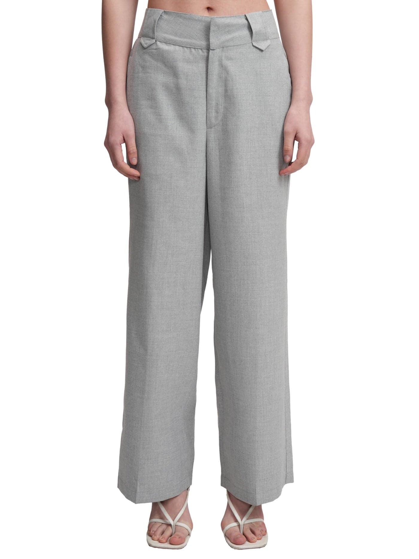 Tokyo Talkies Women High Rise Flared Pants (TTP0001027_Grey_S)