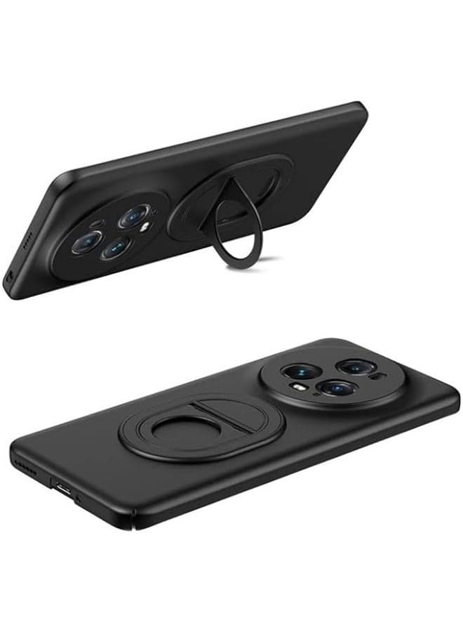 Slim Case Compatible with Honor Magic5 Pro with Ring Holder 【Support Wireless Charging】 Hard PC Matte Back Cover Magnetic Stand Kickstand Case for Magic 5 Pro