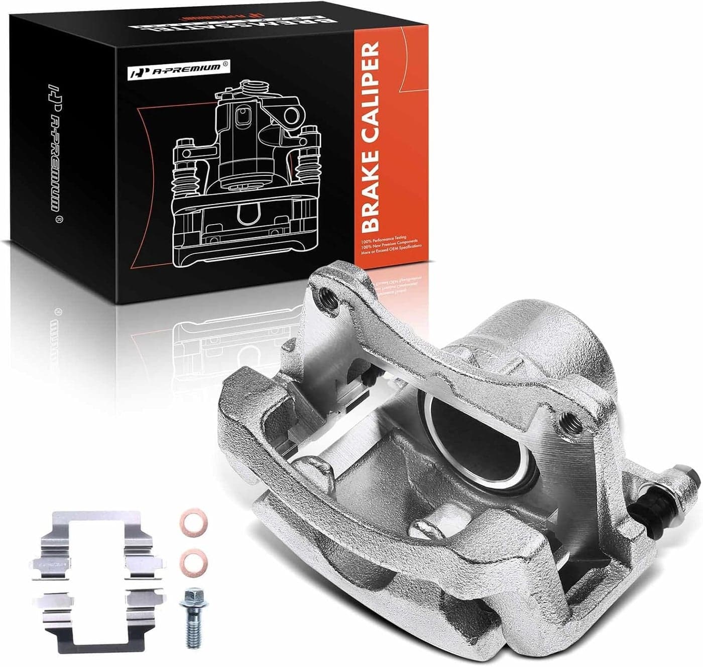 A-Premium Disc Brake Caliper Assembly with Bracket for Chevrolet Malibu, Pontiac G6, Saturn Aura - Front Right Passenger Side