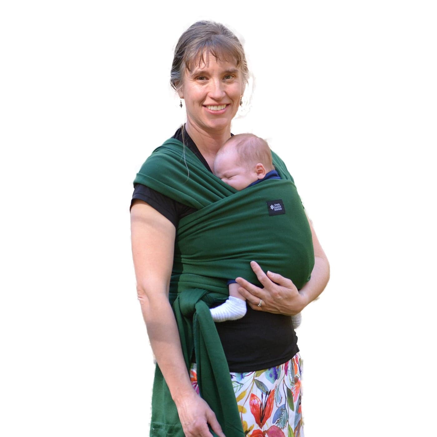 Baby Wrap Carrier Soft Stretchy Cotton Baby Wrap Baby Sling Nursing Cover Up for use with NewbornToddler Evenly distributes Weight for More Comfortable Carrying Dark Green
