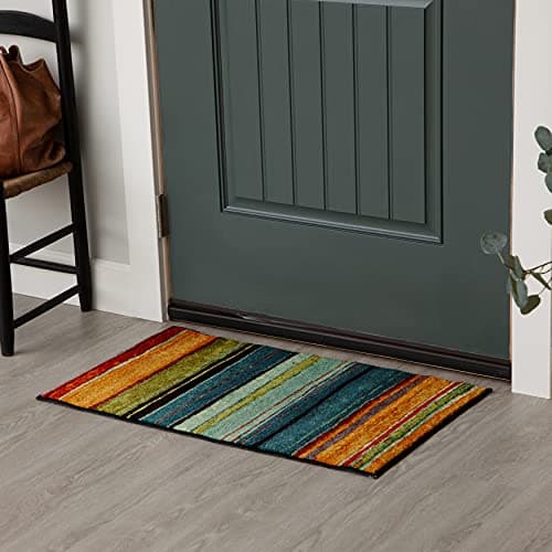 Mohawk Home Rainbow Stripe 2' 6" x 3' 10" Area Rug - Multicolor - Perfect for Living Room, Dining Room, Office