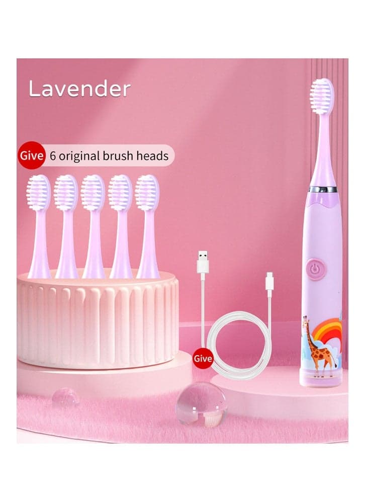 Fun & Gentle Children's Electric Toothbrush Pediatric Dentist-Approved for Kids Oral Care Pink Color