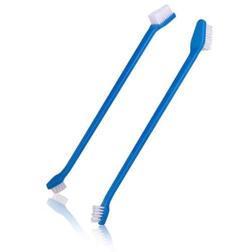 Pets First Softest Bristle Dog Toothbrush Extra Large Long Double Sided for Small & Large Teeth - Set of 2