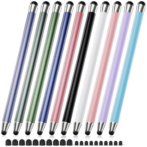 Stylus Pen for Touchscreen 10Pcs 2in1 High Sensitivity Precision Stylists pens Stylus Pen for iPadiPhoneSamsungAndroid Tablets and Universal Capacitive Touch Screen Colorful