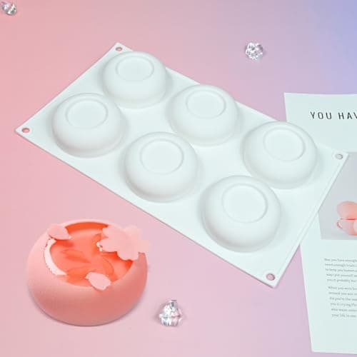 mostsom Silicone Mold Mousse Mold Round Shape Mousse Mould Silicone Cake Mold Baking Tool Dessert Bakeware (A_ Round)