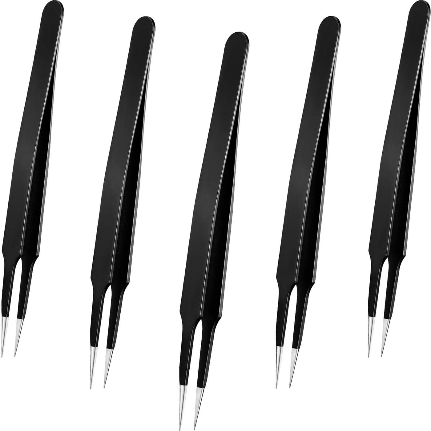 Mini Bead Tweezers Fuse Craft Beading Tweezers for Manual DIY Craft Supplies5 Pieces