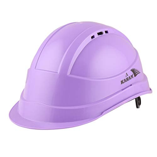 KARAM PN542 Safety Helmet for Men Industrial & Construction Helmet | Ratchet Type Adjustment with Adjustable Chin Strap | Ventilation & Side Slot for Attachment | EN Certified Hard Hat | Violet