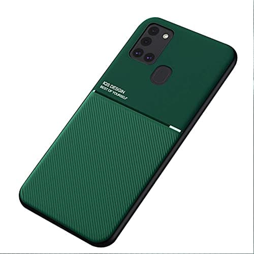 Kepuch Mowen Case Cover Bumper Builtin Metal Plate for Samsung Galaxy A21S Green