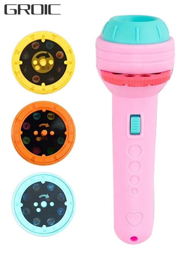 GROIC Projection Flashlight Educational Toys Bedtime Night Lamp for Boys Girls 24 Images