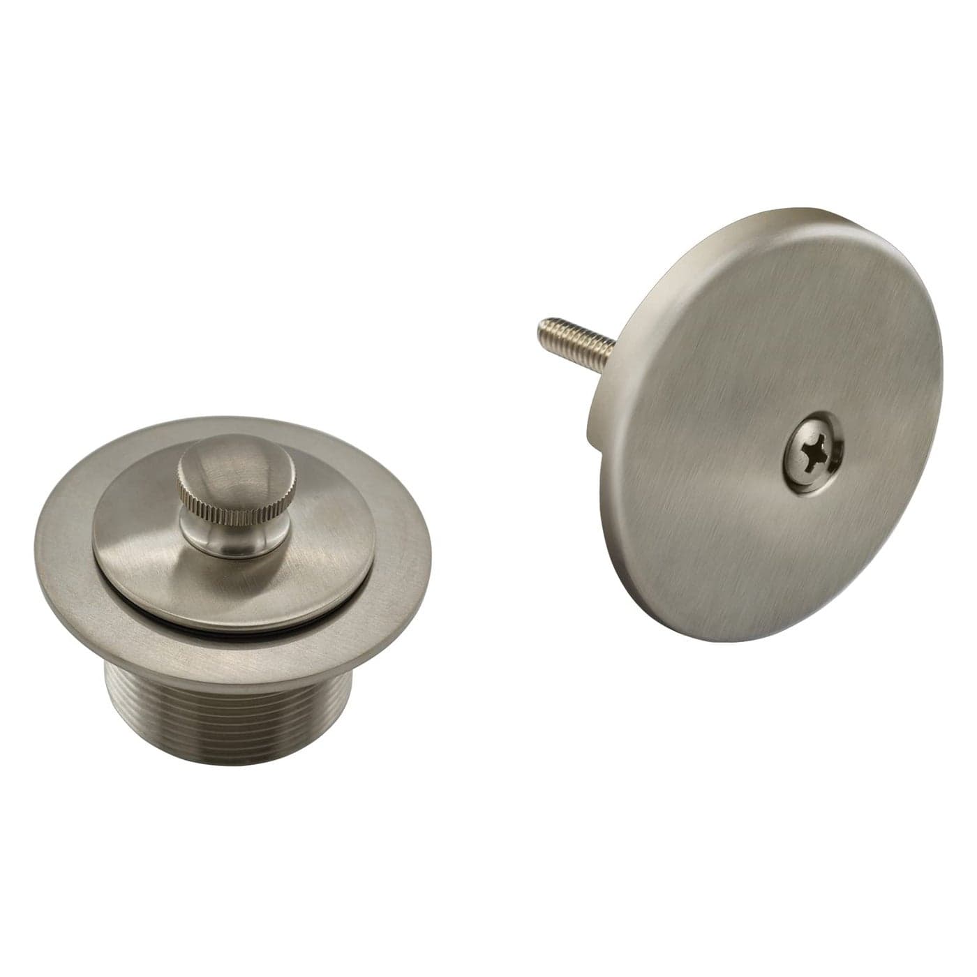 134 Inch Threaded Tub and Shower Drain Kit Can be Used to Repalce Moen T90331BN with PushNLock Drain Assembly Brushed Nickel