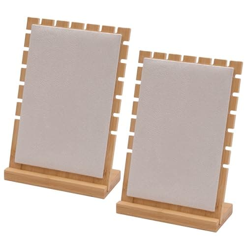 DispJewel Wooden Necklace Display Stand Organiser for Retail Jewellery Photography Prop (Pack of 2)