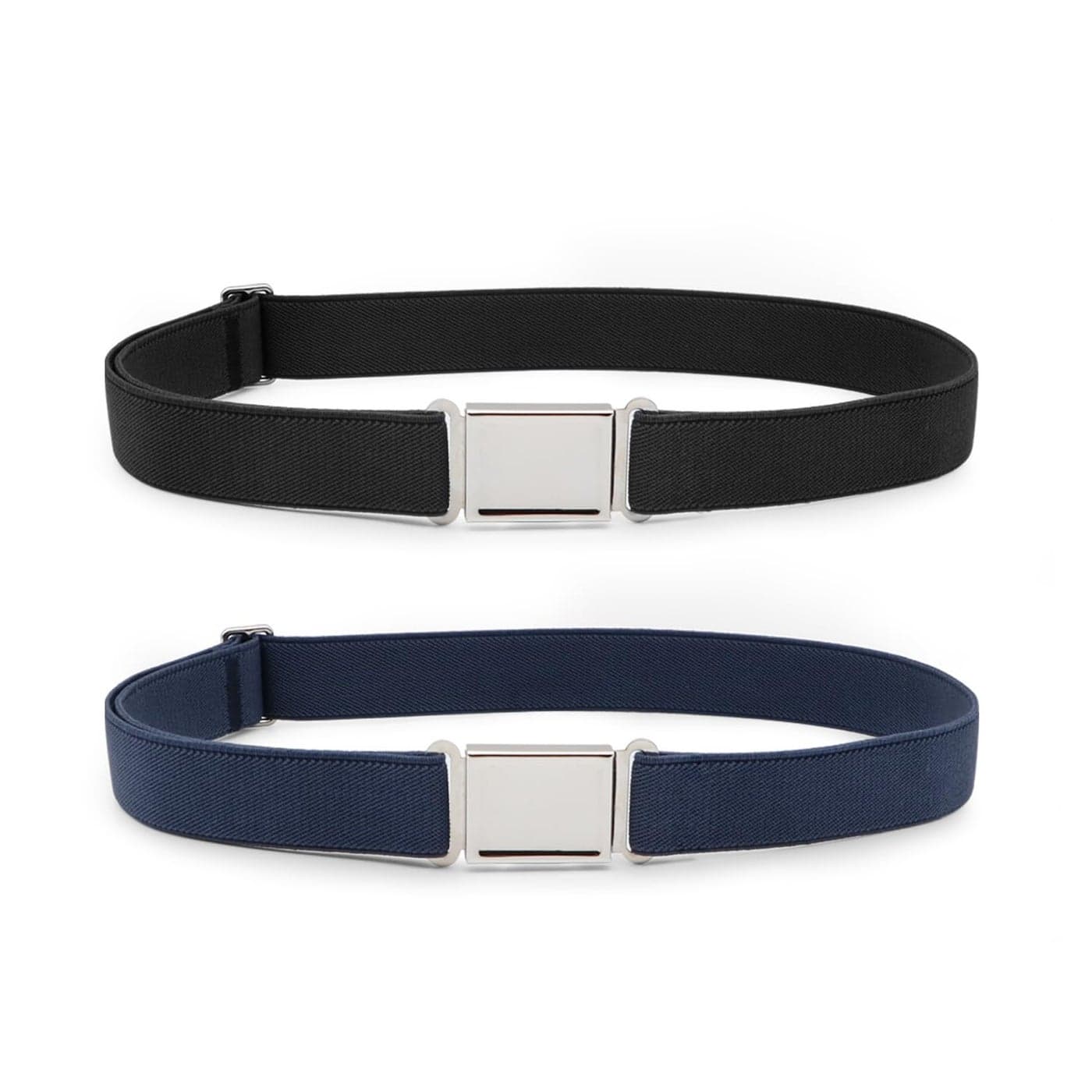 XZQTIVE 2 Pack Kids Adjustable Magnetic Belt Boys Girls Elastic Belt with Easy Magnetic Buckle