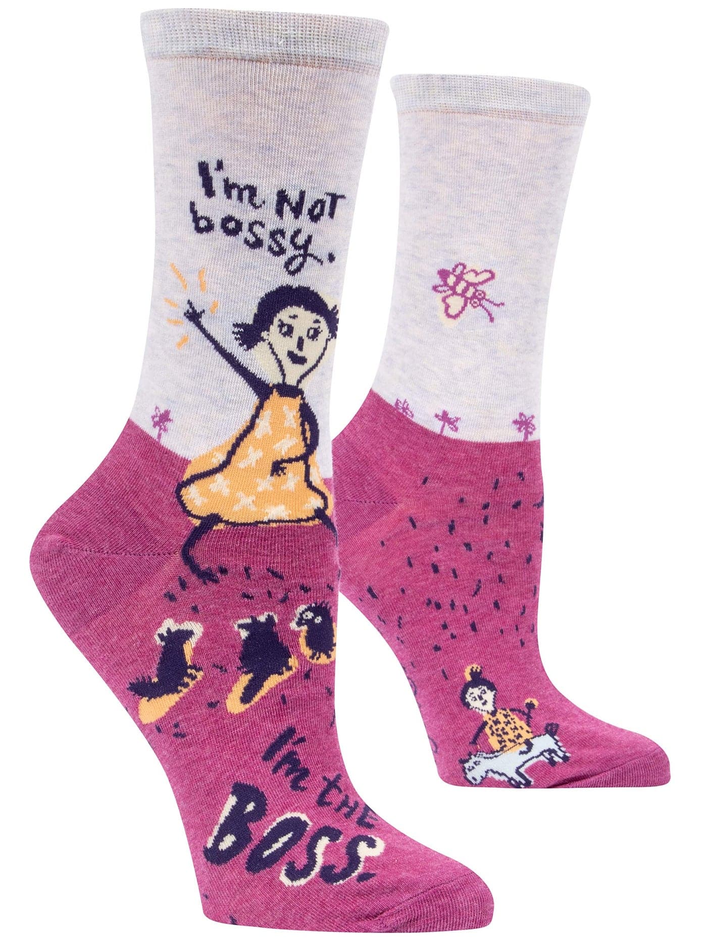 Blue Q Women's Funny Crew Socks - I'm Not Bossy, I'm the Boss.