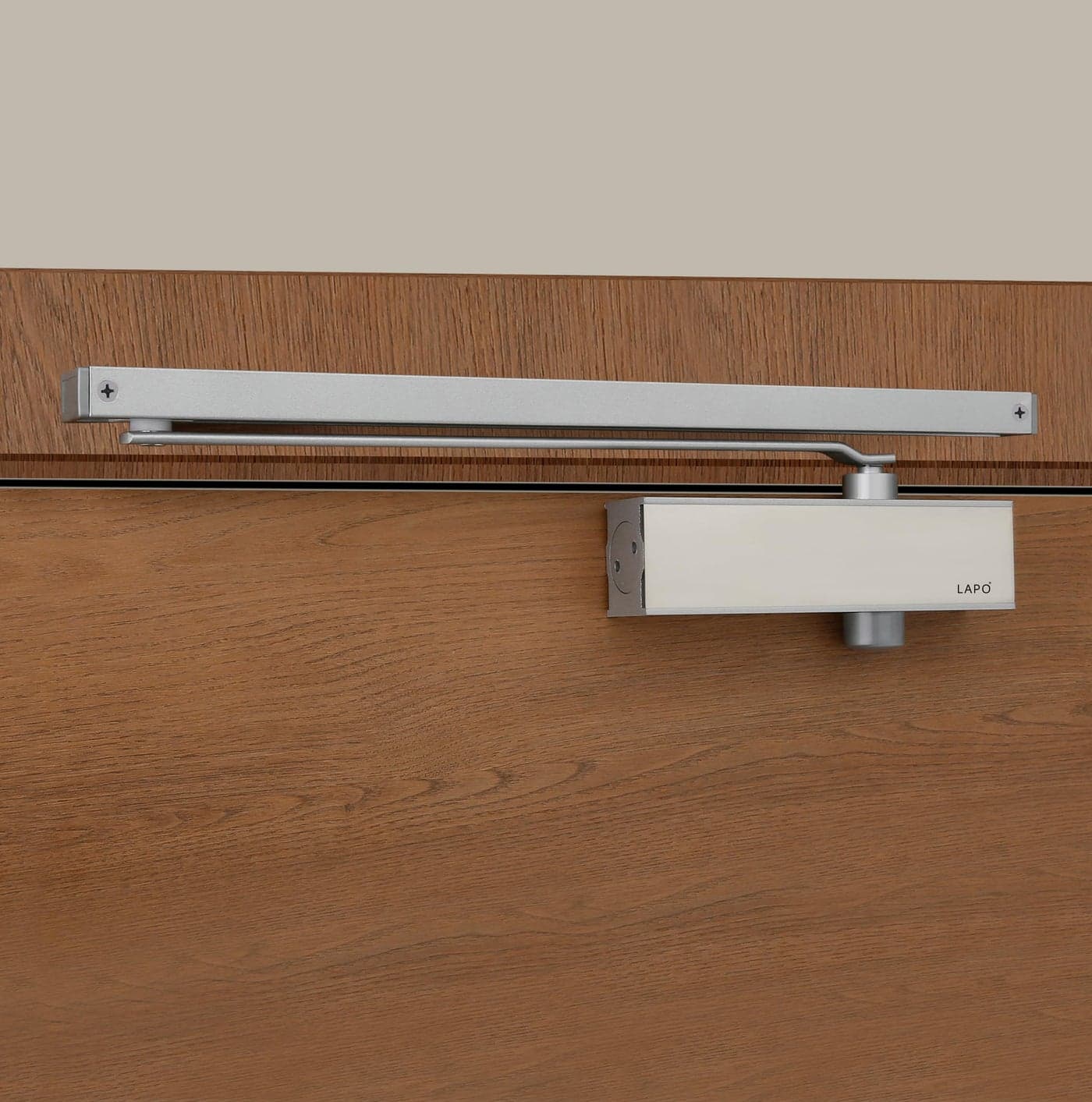 LAPO Hydraulic Door Closer for Wooden Doors | Aluminium Build Door Closer | Double Speed Control | Pelmet Arm Design | Supports Up to 100 Kg Doors | Matt Finish | 3 Years Warranty