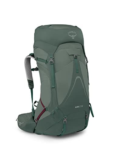 Osprey Aura AG LT 50L Womens Backpacking Backpack KoseretDarjeeling Spring Green WXSS