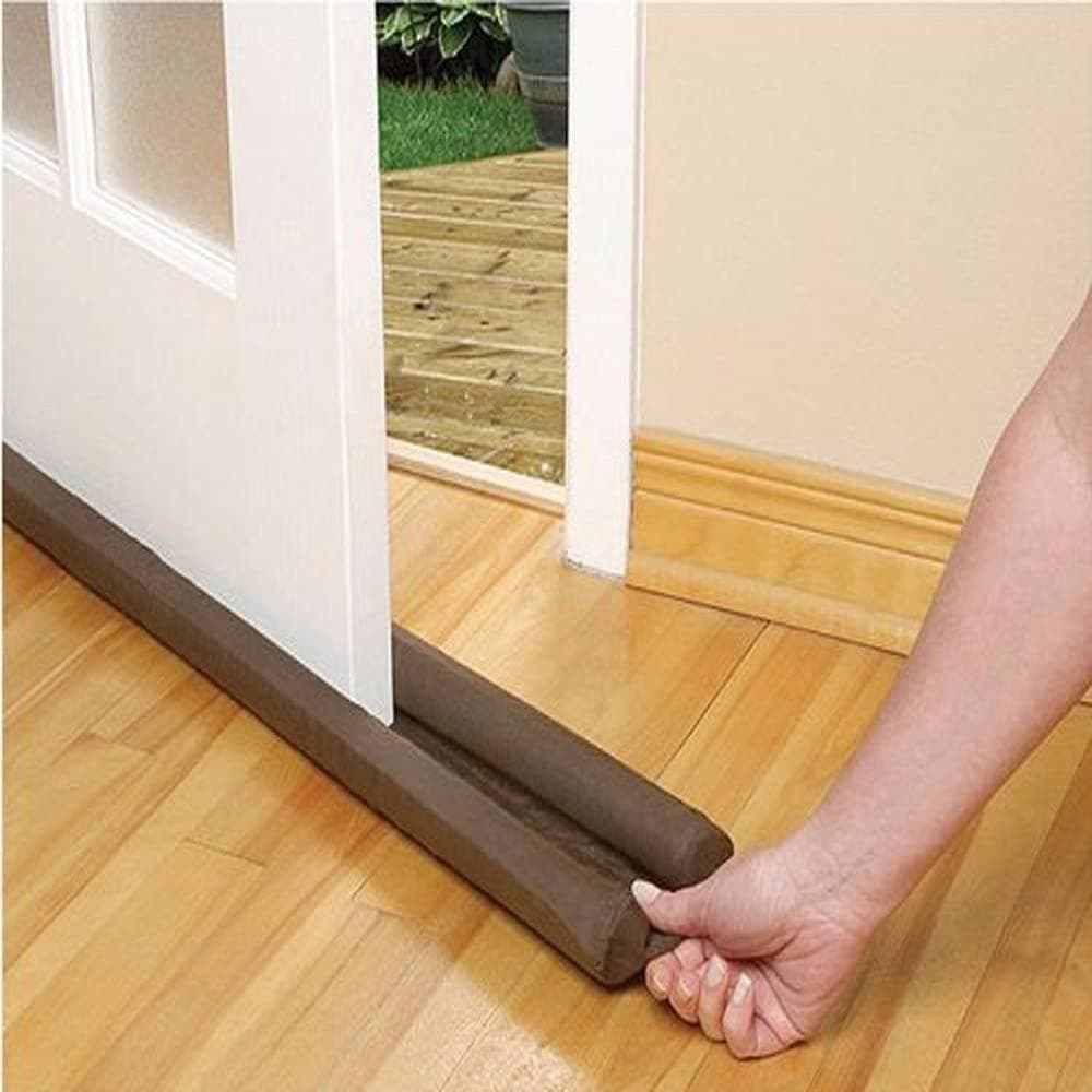 Door Window Draught Excluder Twin Draft Guard Draught Excluder Dual Draft Stopper Energy Saving Insulating Cold Air Wind Dust Blocker Sealer Stopper 1 x Dual Draft Guard