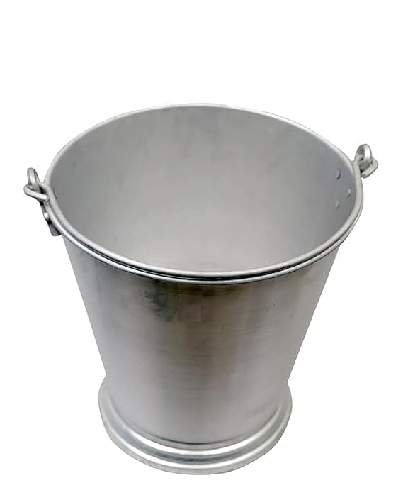 VOMI Aluminium Bucket Multipurpose Balti with Handle Specially Made for Home and Restaurant BALTI for Kitchen Domestic 12 Litter
