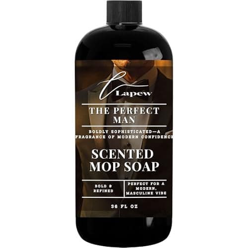 Lapew The Perfect Man Scented Mop Soap - Luxury Floor Cleaner Concentrate for Mopping Tile, Laminate, Vinyl & Hardwood | Streak-Free, Low-Foam | 36 oz