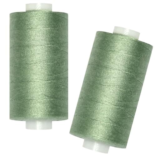 All Purpose Sewing Thread2 Spools of Hand Polyester Sewing Thread for Sewing Machine for Hand and Machine SewingCeladon Green 2 spools