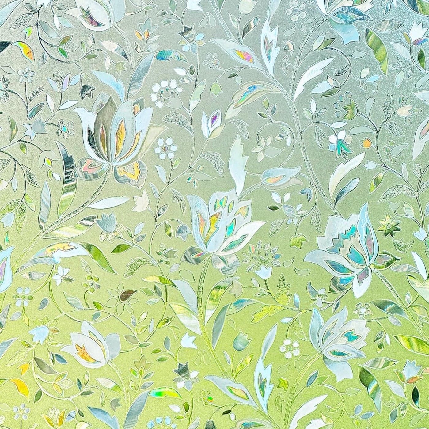 Tulip Decorative Window FilmNo Glue Frosted Privacy FilmStained Glass Door FilmReflective Static Cling Heat Control Anti UV Window Decoration for Home and Office175 inches by 787 inches