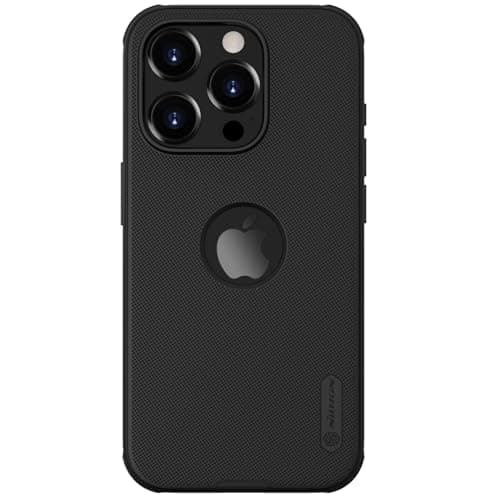 Nillkin Shockproof Case for Apple iPhone 15 Pro Max (6.7" Inch) Super Frosted Shield Pro Hard Back Soft Border (PC + TPU) Shock Absorb Cover Raised Bezel Camera Protect PC with Logo Cut Black Color