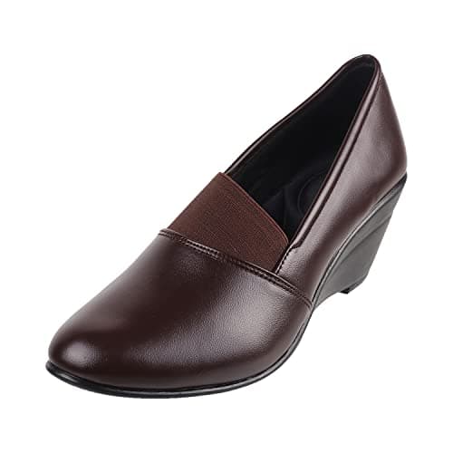 Mochi Womens Synthetic Brown Pumps (Size (3 UK (36 EU))
