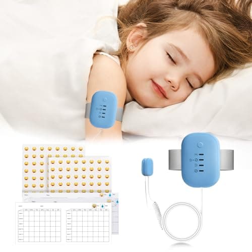 Bed Wetting Alarm for Boys and Girls: USB Rechargeable, 3 Reminder Modes, Bedwetting Alarms with High Sensitivity Sensor, Loud Sound and Strong Vibration, Proven Solution for Bedwetters (Blue)
