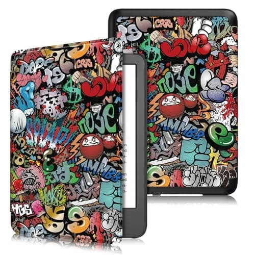 ProElite Slim Smart Flip case Cover for Amazon Kindle 6" 300 ppi 11th Gen/12th Gen 2022/2024, Hippy