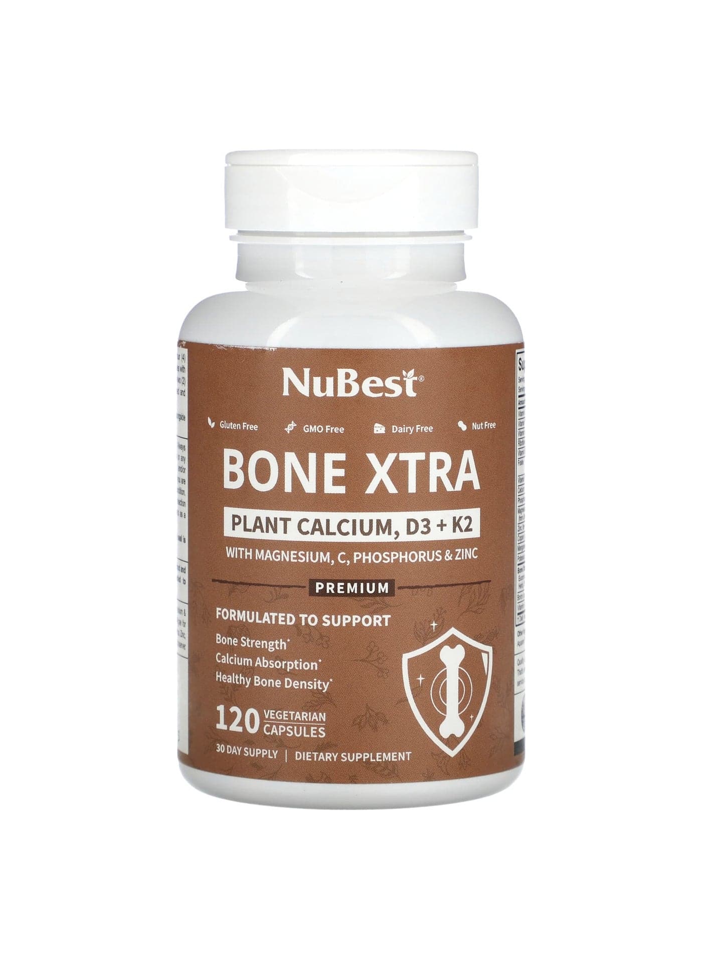 Bone Xtra, Plant Calcium, D3 + K2, 120 Vegetarian Capsules