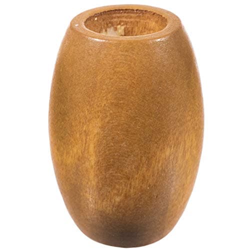 Oval Wooden Beads - Maple - 6 Pack - 32MM X 22MM Size - 10MM Hole - Macrame Crafting Beads