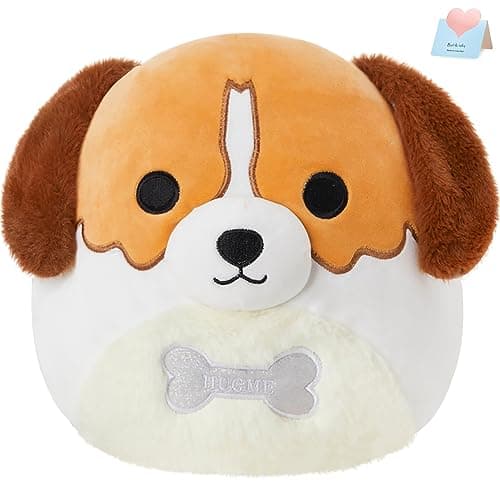 CozyWorld 10 Beagle Dog Plush Stuffed Animals Plushie Original Cute Soft Squishy Puppy Pillow Holiday Birthday Gift for Boys Girls Kids