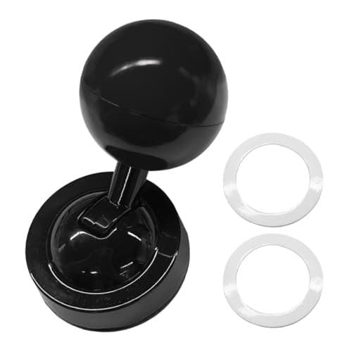 GAOLAOSY Ballbar Car Push Start Button Cover Funny Metal Car Push to Start Button Joystick Universal Auto Engine Ignition Decoration Protector Cool Vehicle Interior Accessories MetalBlack