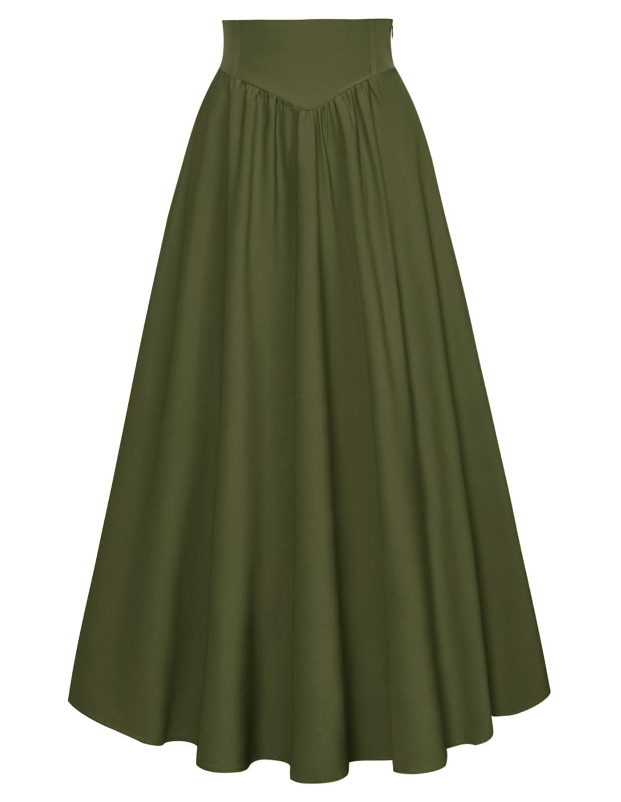 Scarlet Darkness Green Skirts for Women Ren Faire Cottagecore Long Fall Skirt Olive Green 2XL