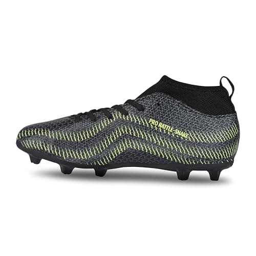 Aivin Pro Rattle Snake Football Stud, Lightweight Insole/Comfort and Grip Football Shoes for Men Black