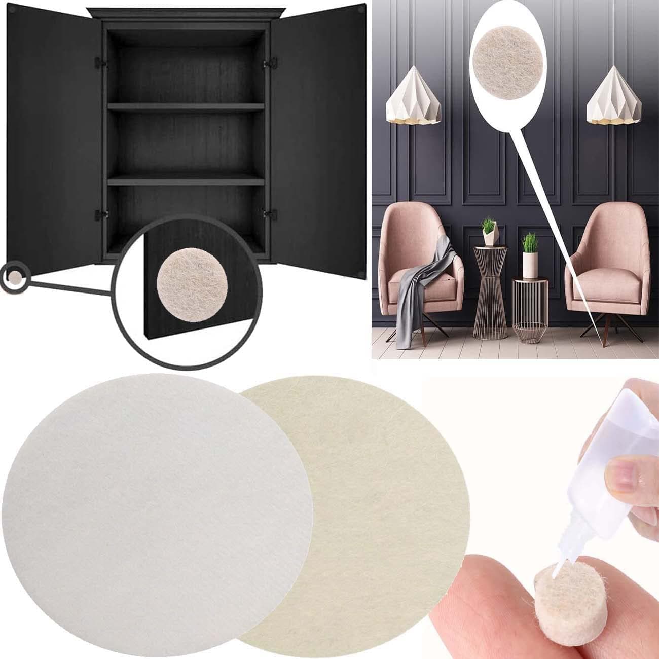 DIY Crafts 4, 2 inch Dia + Adhesive Compound, 4 Pcs, 2 inch Dia, Round, Furniture Felt Pads Protects Kitchen Cabinets, Drawers, Desks Furniture A(4, 2 inch Dia + Adhesive Compound)
