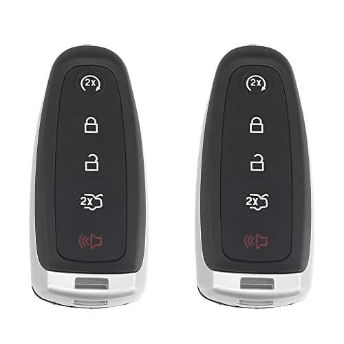 X AUTOHAUX 2pcs 315MHz M3N5WY8609 Replacement Smart Proximity Keyless Entry Remote Key Fob for Ford Edge Explorer 2011-2015 for Lincoln MKS MKT MKX Navigator 5 Buttons with Door Key