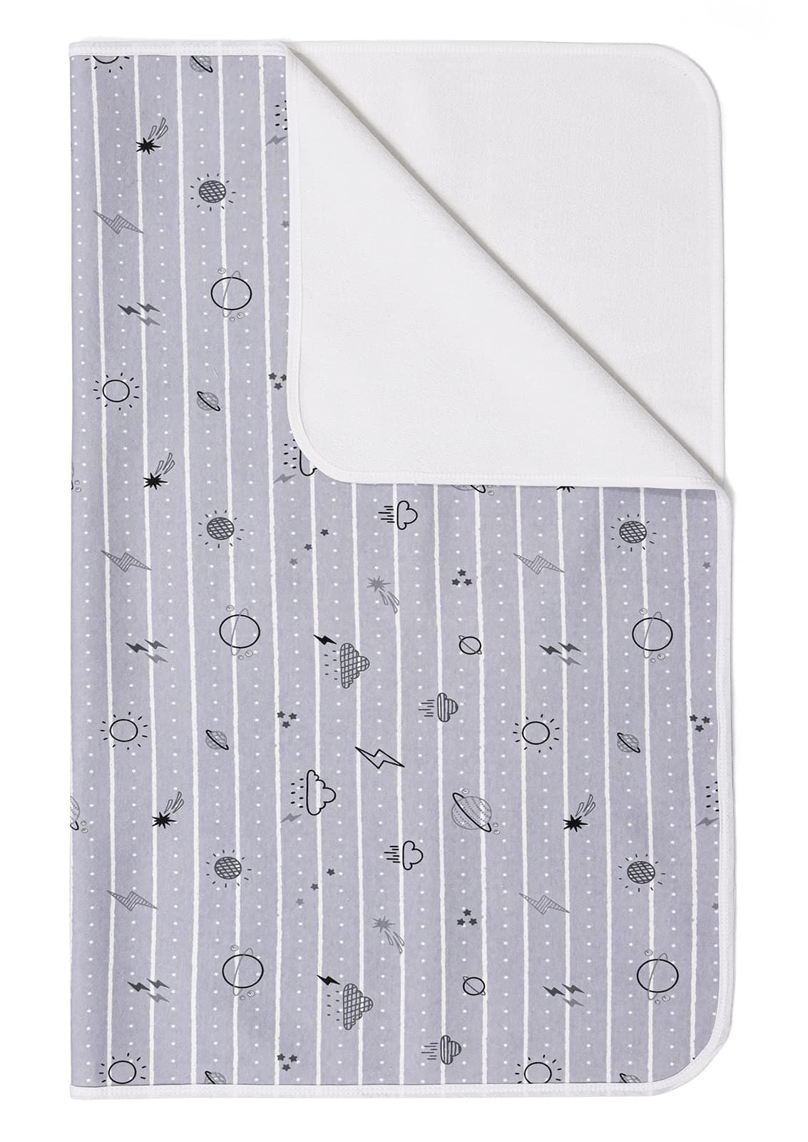 YIVEKO Baby Waterproof Bed Pad Washable Mattress Pad Reusable Underpads BedGray Sky