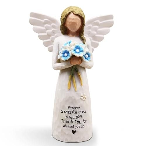BORLESTA Thank You Gifts for Women Coworkers Friends Teacher Appreciation Gifts Volunteer Appreciation Gifts for Coworkers Women Thank You Gift HandPainted Figure Blue