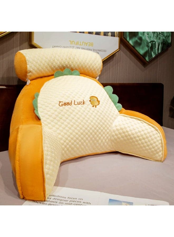 Ergonomic Plush Bed Rest Pillow for Reading, Gaming, and Relaxing Experience enhanced comfort with this ergonomic backrest pillow crafted for long hours of sitting. The supportive head cushion and wide armrests reduce strain while providing a cozy seating experience. Lightweight, durable, and stylis