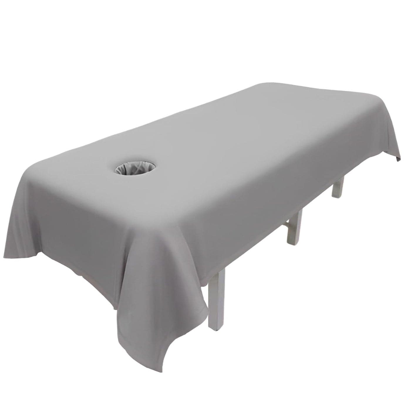 MWNAGO Massage Table SheetsMassage Table CoverMassage Linens Massage Fitted Sheet Massage Face Rest Cover with Hole Sutiable for BeautySpa 55 95 in Grey with Hole