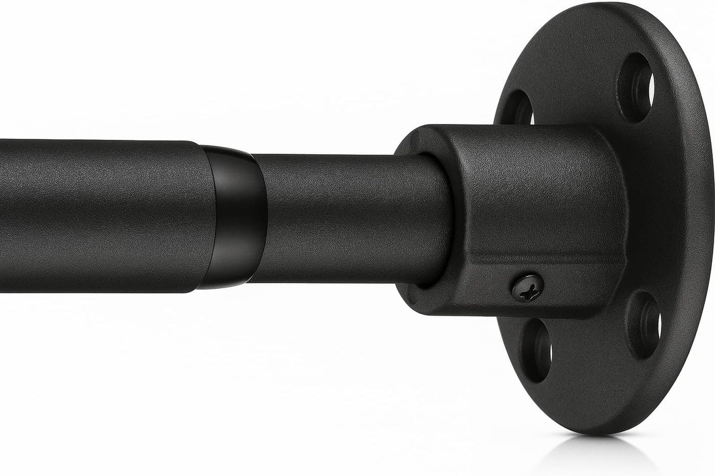 Heavy Duty Shower Rod Industrial Shower Curtain Rod Wall Mounted for BathroomClosetRoom DividerOutdoor Patio 28 to 76Adjustable Shower Pole Matte Black